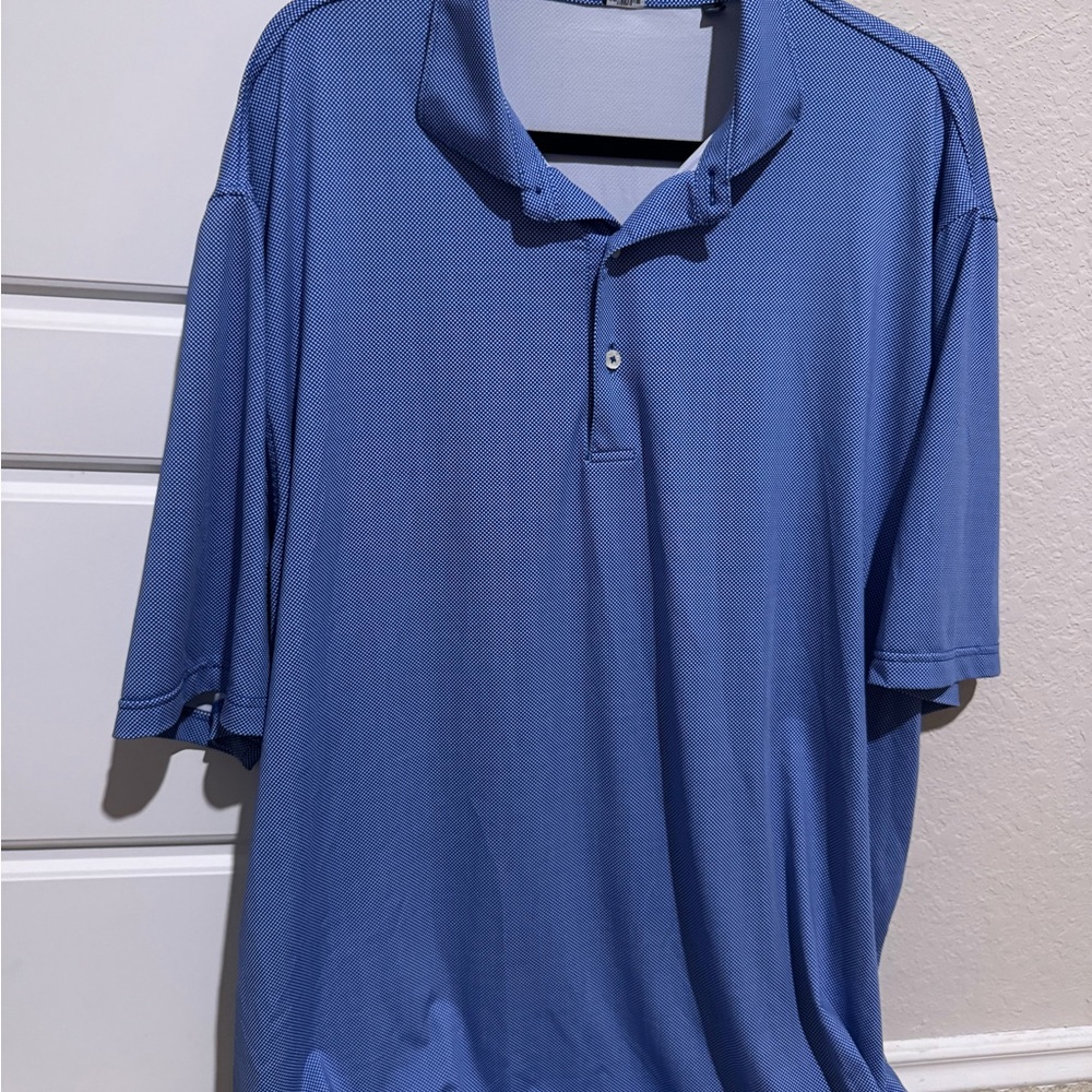 Blue Athletic Polo Shirt with Relaxed Fit